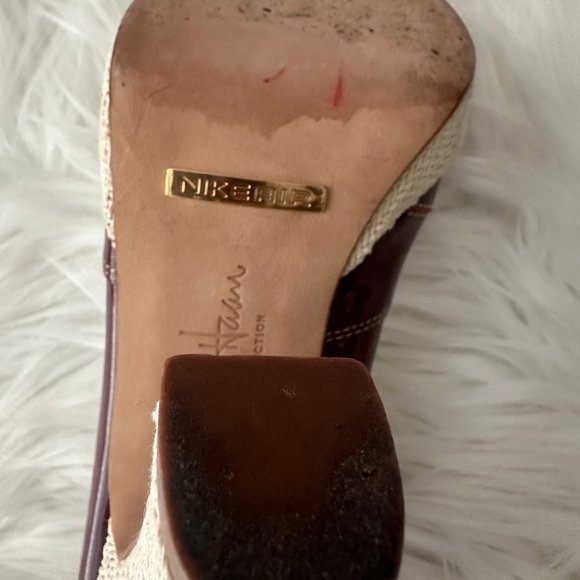 Cole Haan Charlize Nike Air Platform Open-Toe Patent Leather Pumps - Sz 8 - Picture 10 of 13